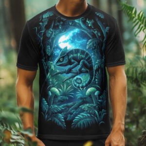 Chameleon Night - Men's Crew Neck T-Shirt