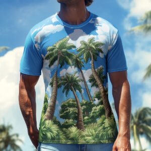 Palm Paradise - Men's Crew Neck T-Shirt