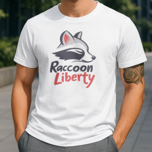 Raccoon Liberty Signature Design - Men's Premium Cotton T-Shirt